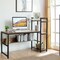 59-Inch Computer Desk Home Office Workstation 4-Tier Storage Shelves